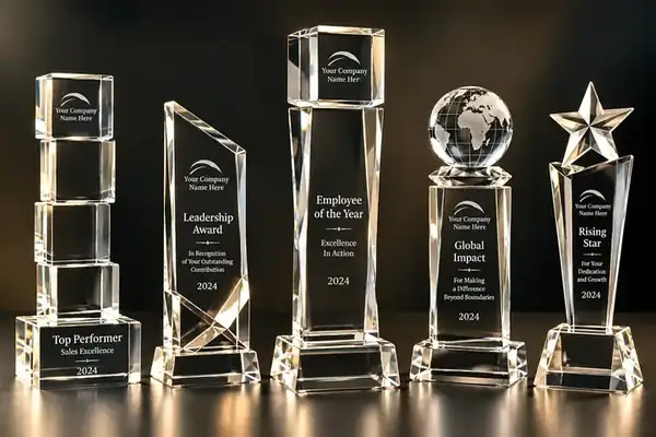 Crystal awards and trophies